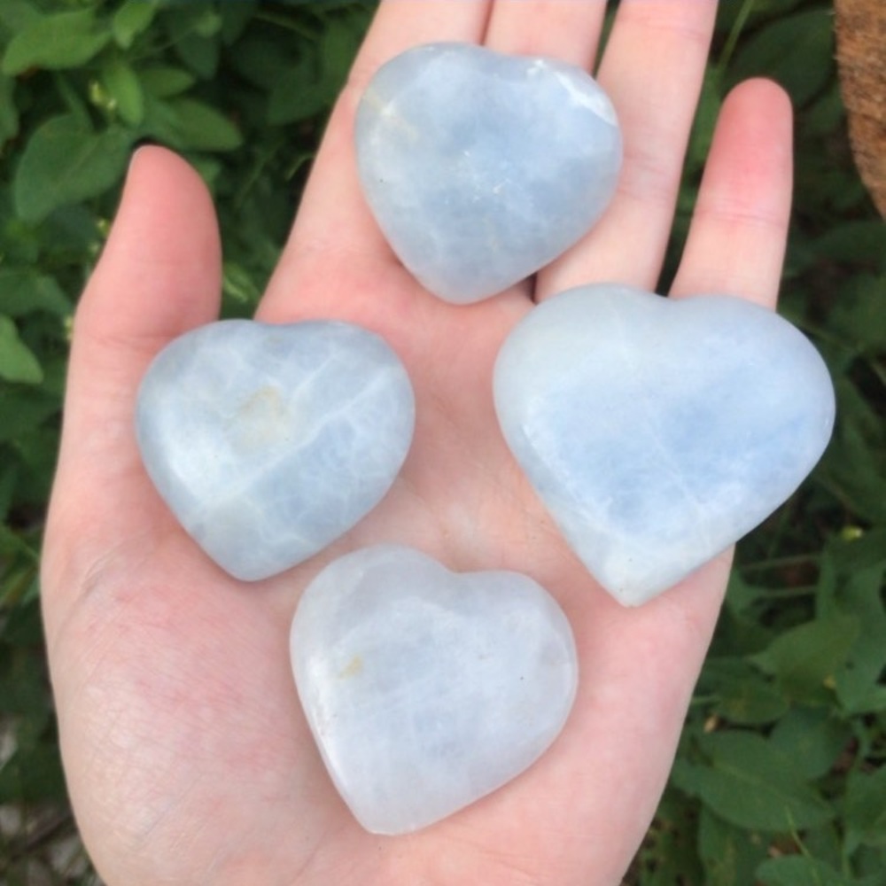Blue Calcite Hearts (pack of 3)